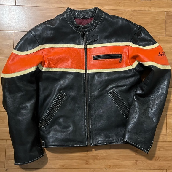 American Pro Italian leather Ladies Motorcycle Jacket - Picture 1 of 7